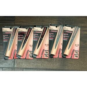 Maybelline Total Temptation Mascara in Blackest Black #601 NIB set of 5